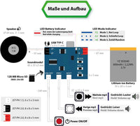 MP3 Soundmodul mit 3 Tasten